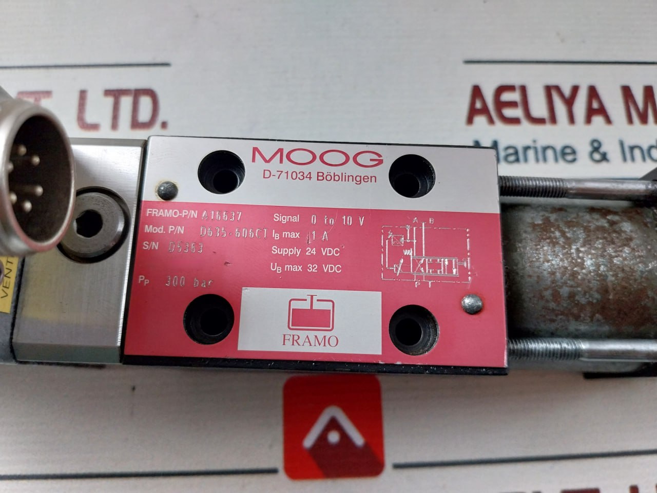 Moog D635-606Ct Proportional Control Valve 300 Bar A16637