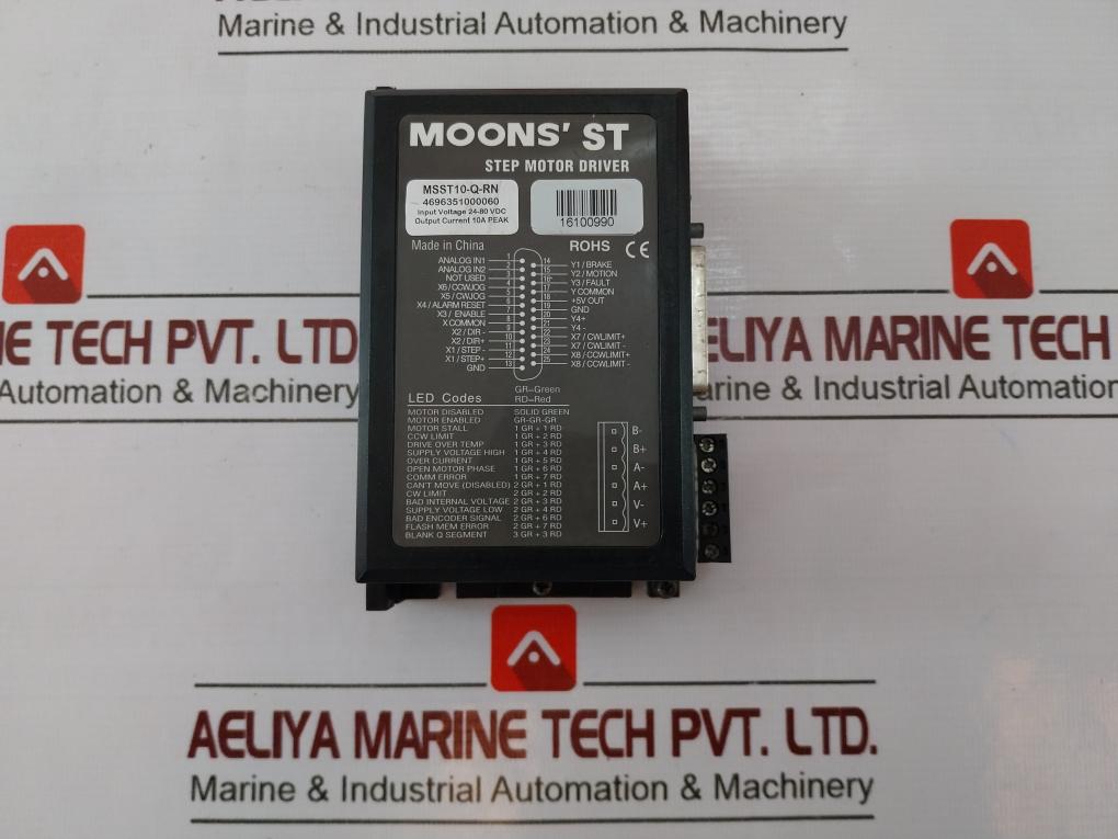 Moons’ Msst10-q-rn Mingzhi Stepper Motor Driver 10A Peak 16100990