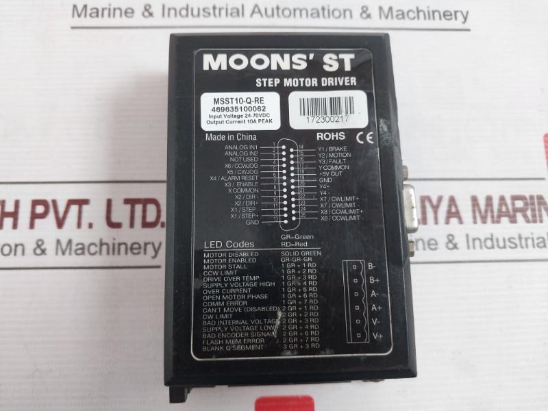 Moons’st Msst10-q-re Step Motor Driver 24-70Vdc 10A Peak