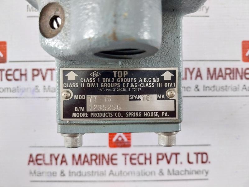 Moore Products 77-16 E/p Transducer 3126026