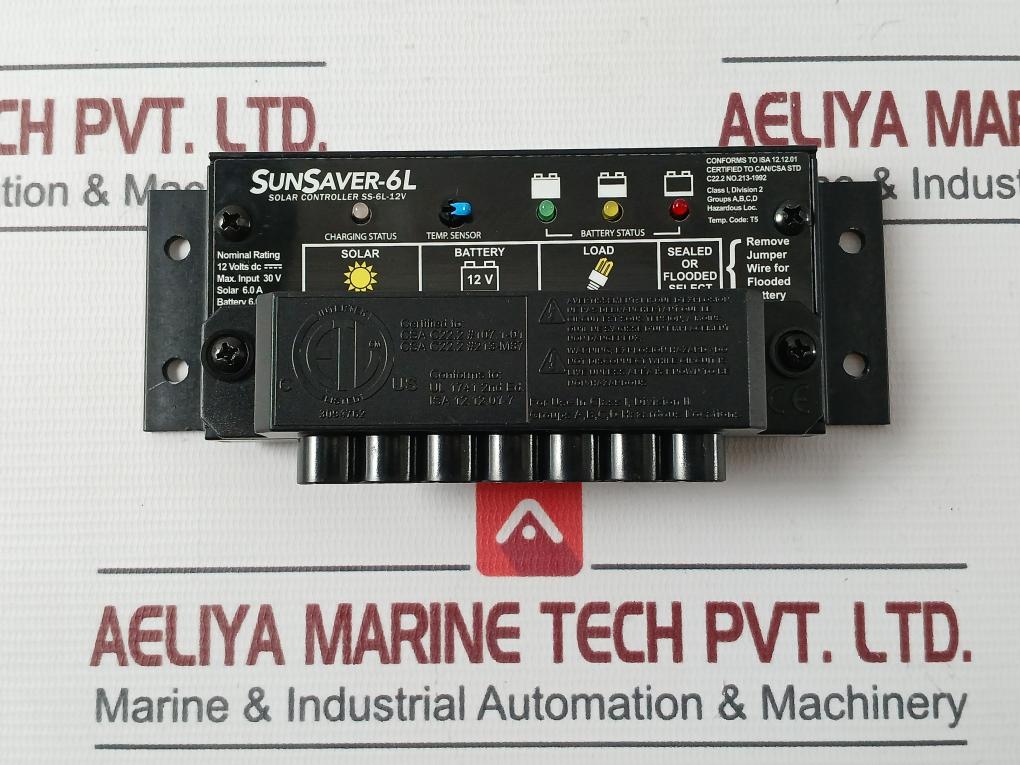 Morningstar Ss-6L-12V Sunsaver Solar Charge Controller 12Vdc 30V 6.0A