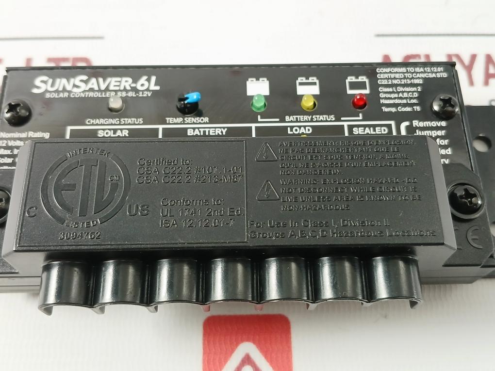 Morningstar Ss-6L-12V Sunsaver Solar Charge Controller 12Vdc 30V 6.0A