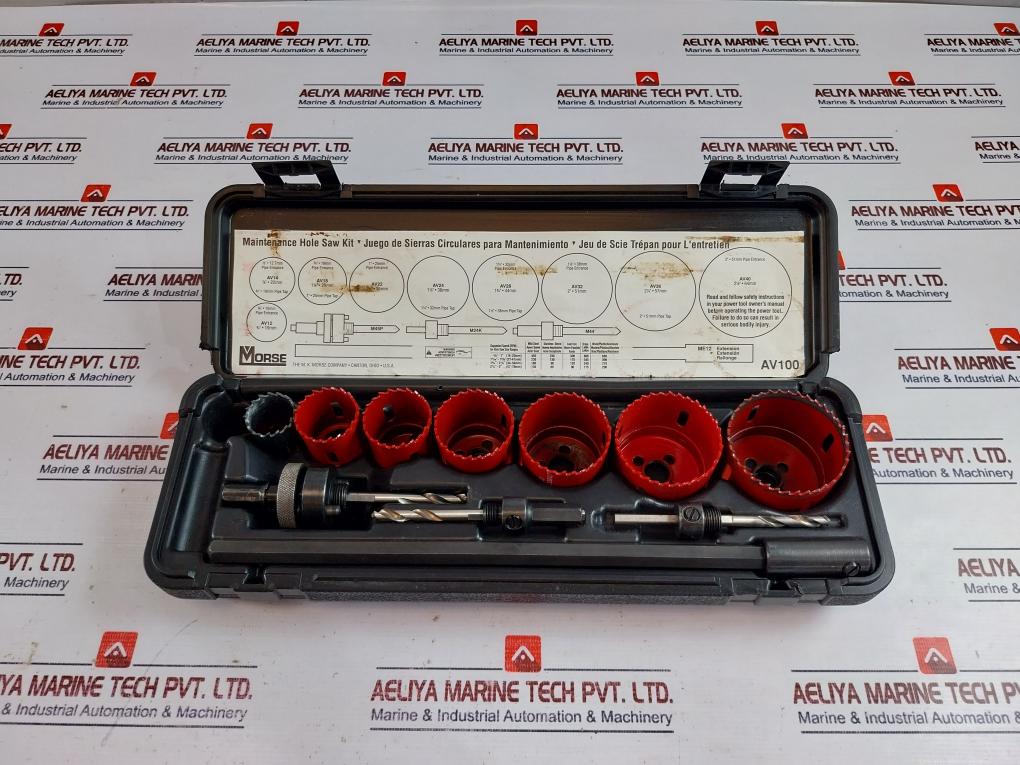 Morse Av100 Maintenance Hole Saw Kit General Purpose For Plumbing