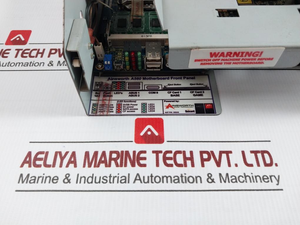 Motherboard Front Panel & Connector Assembly 195545, 195544 Ainsworth A560