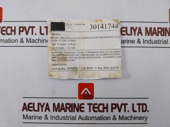Motion A489 Eye Bolt 2In Heavy Duty Cylinder Application Pn 979454