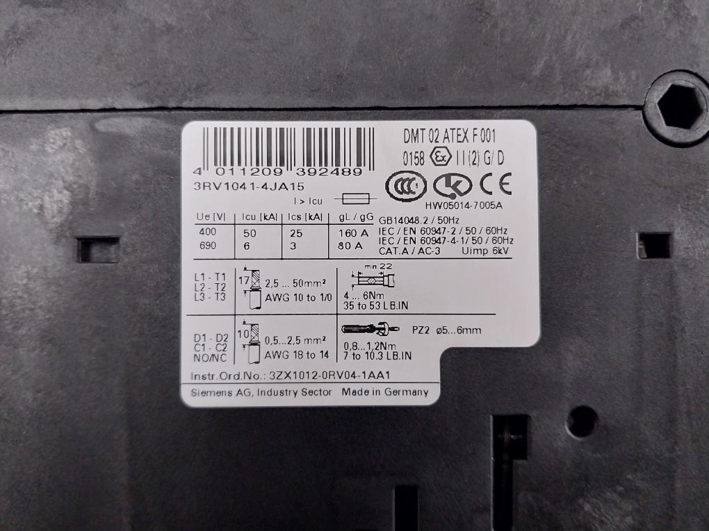 Motor-Protection-Circuit-Breaker-50-60Hz-Siemens-3Rv1041-4Ja15-208727-8