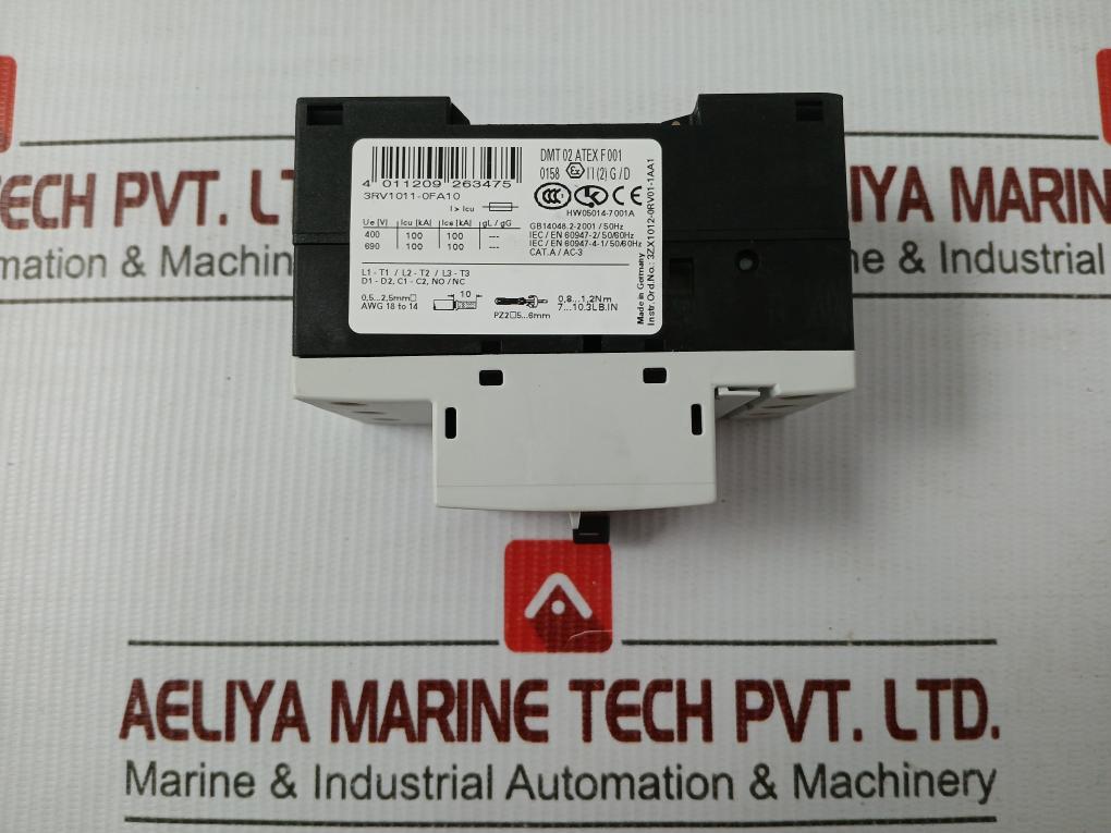 Motor Protection Circuit Breaker 3Rv1011-0Fa10 Siemens 600V