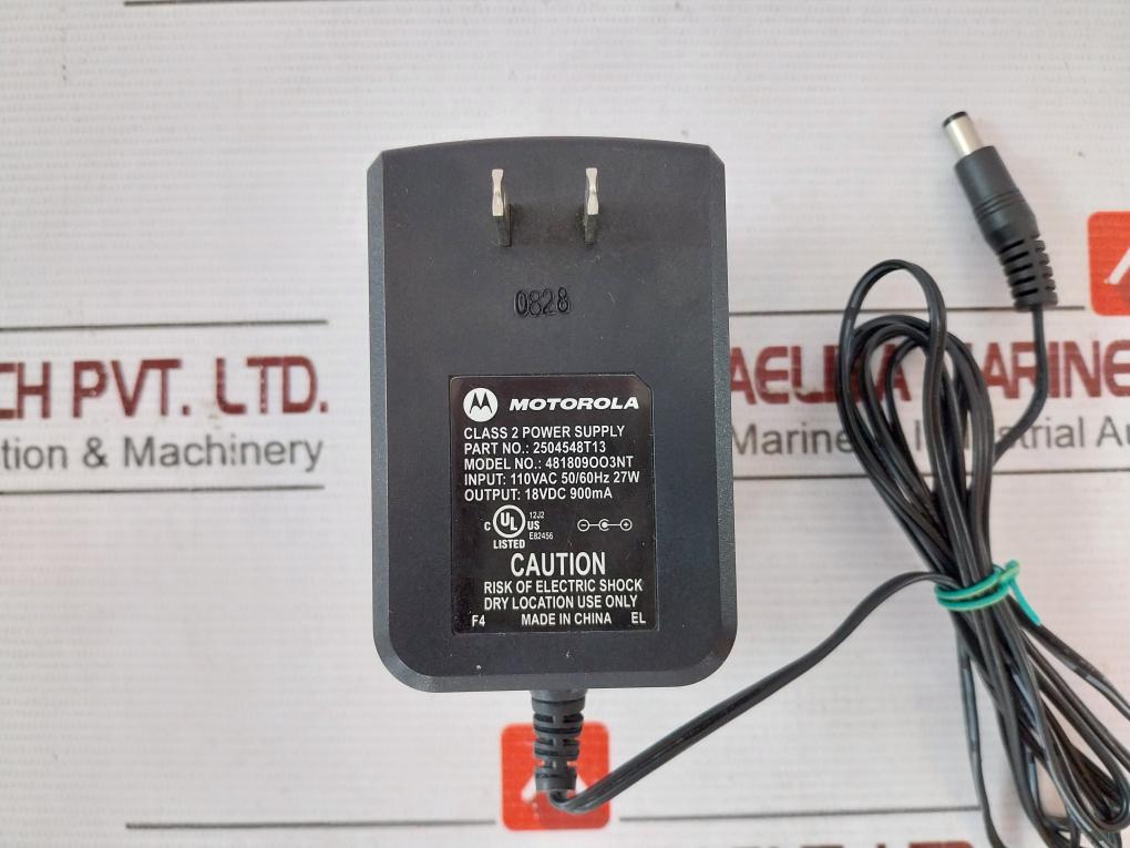 Motorola 2504548T13 Class 2 Power Supply Transformer 110Vac 50/60Hz 27W E82456