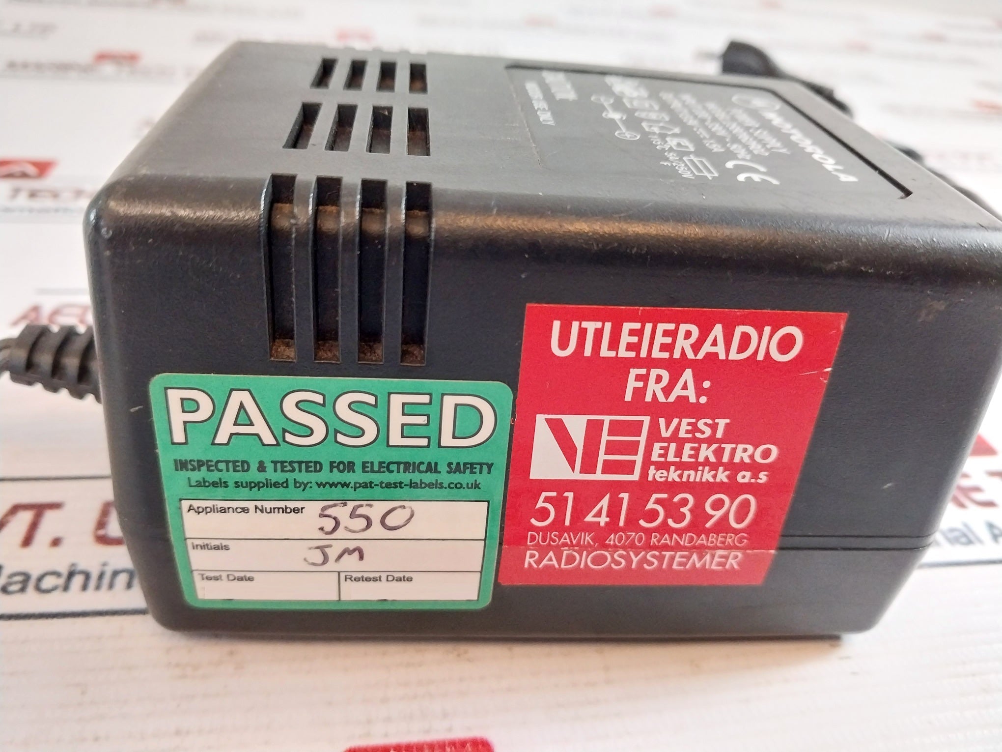 Motorola 2580162R02 Power Supply Adapter 220-230V-50Hz-1.5A