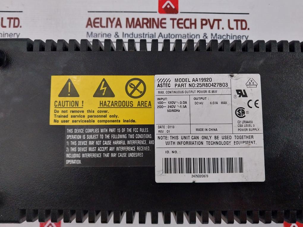 Motorola AA19920 Power Supply Unit 25R80427B03 100-120V~3.0A 200-240V~ 1.5A