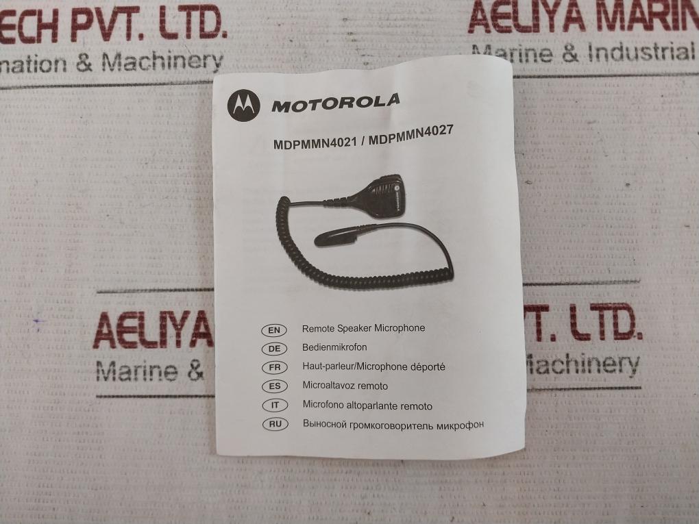 Motorola Mdpmmn4021A Remote Speaker Microphone 9276-mal2 Mn003065A01-ab