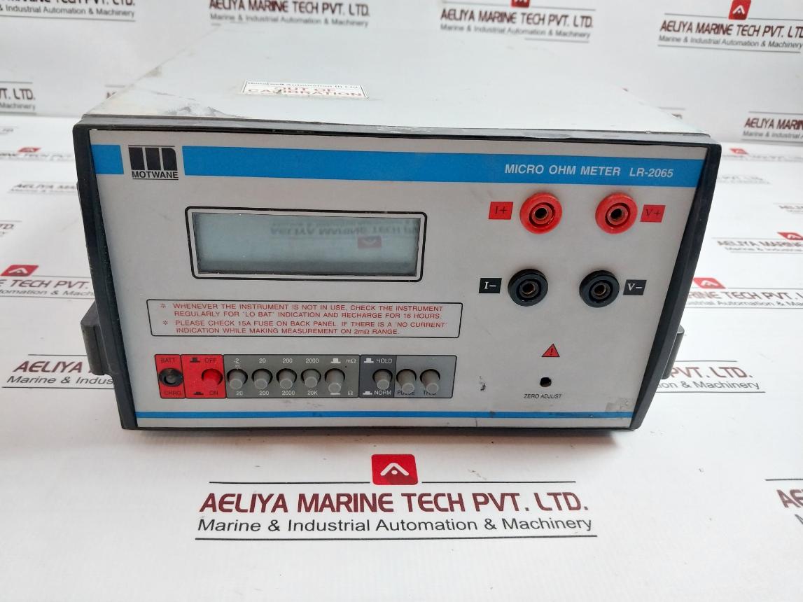 Motwane Lr-2065 Micro Ohm Meter 240V, 50Hz