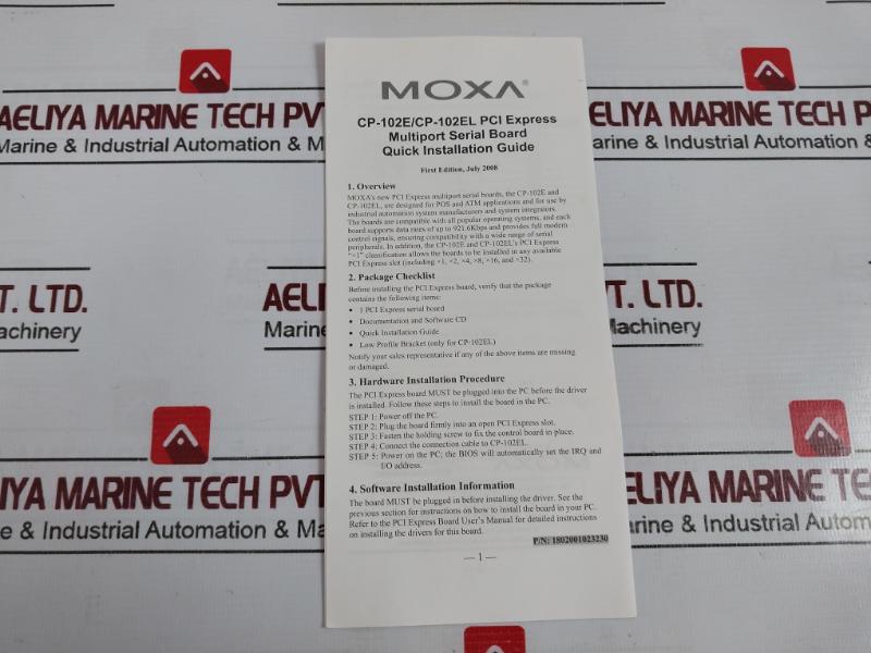 Moxa Cp-102El 2 Port Rs-232 Express Multiport Serial Board Ver 1.3 4410152
