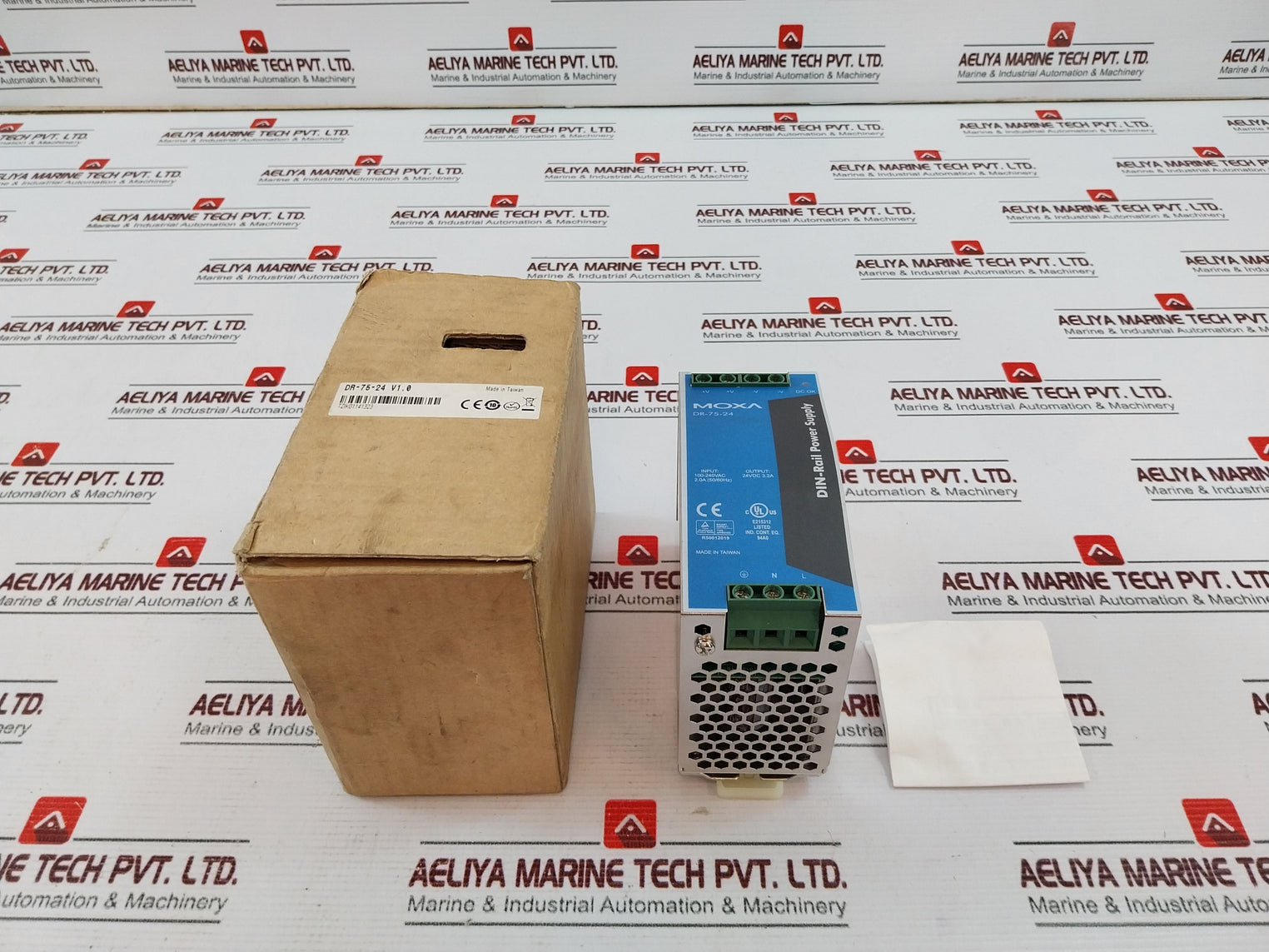 Moxa Dr-75-24 V1.0 Din-rail Power Supply 100-240Vac