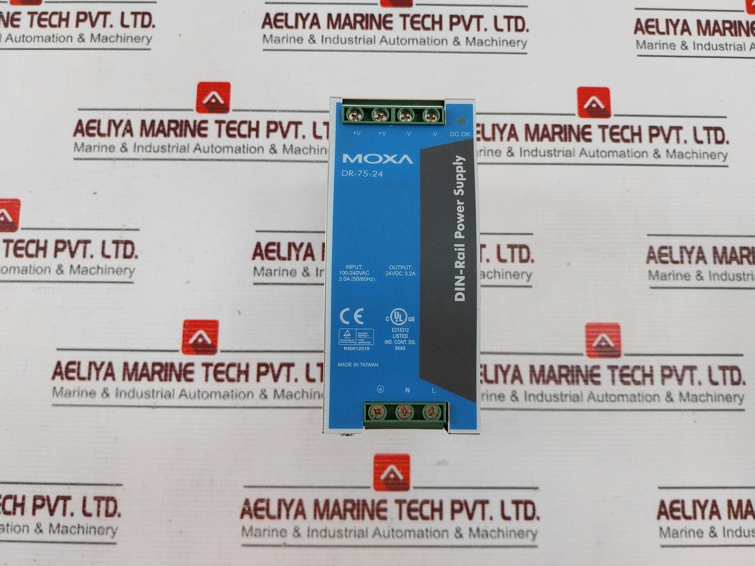 Moxa Dr-75-24 V1.0 Din-rail Power Supply 100-240Vac