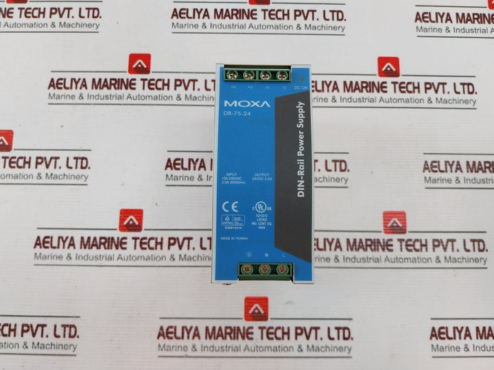 Moxa Dr-75-24 V1.0 Din-rail Power Supply 100-240Vac