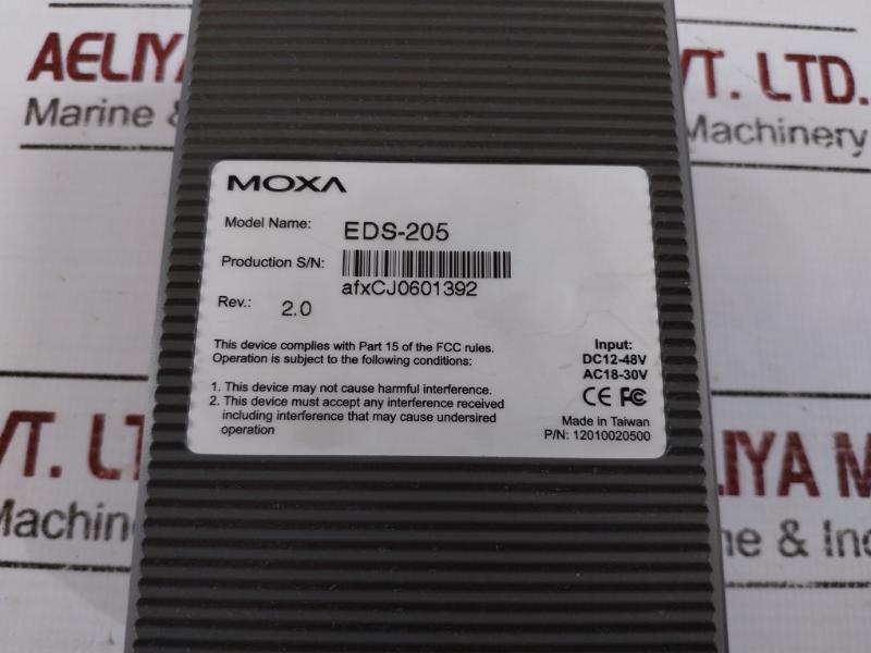 Moxa Eds-205 Ethernet Switches Eds-205A-series Ac18-30V 12010020500