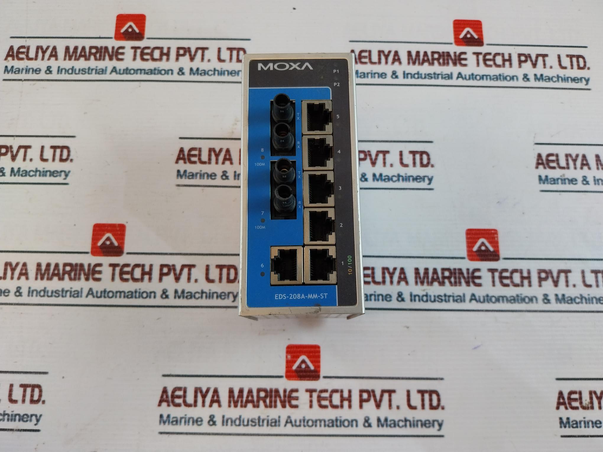 Moxa Eds-208A-mm-st Ethernet Switch Rev 1.1 50/60Hz