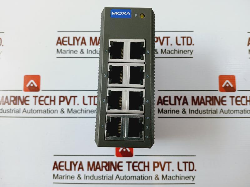 Moxa Eds-208 Port Ethernet Switch, 12-45v Dc, 24v Ac/dc 1201002081015