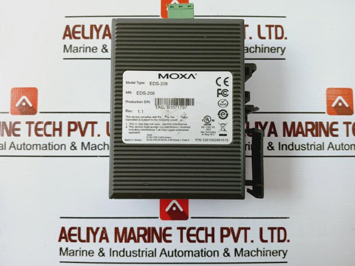 Moxa Eds-208 Port Ethernet Switch, 12-45v Dc, 24v Ac/dc 1201002081015