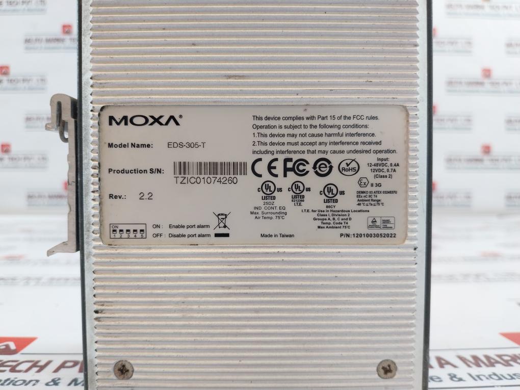 Moxa Eds-305-t Etherdevice Switch 1201003052022