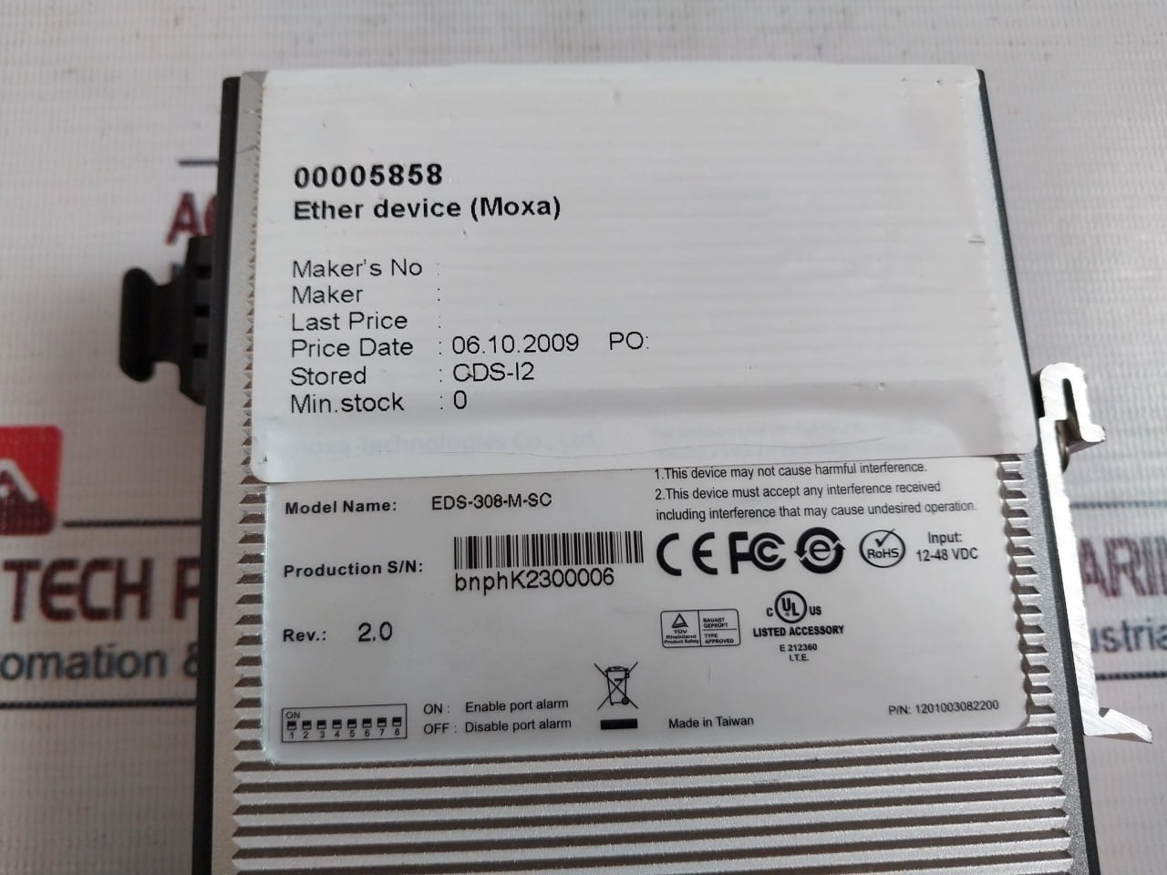 Moxa Eds-308-m-sc Unmanaged Ethernet Switch