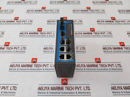 Moxa Eds-308-m-sc Unmanaged Ethernetdevice Switch Rev: 2.1 12-48Vdc