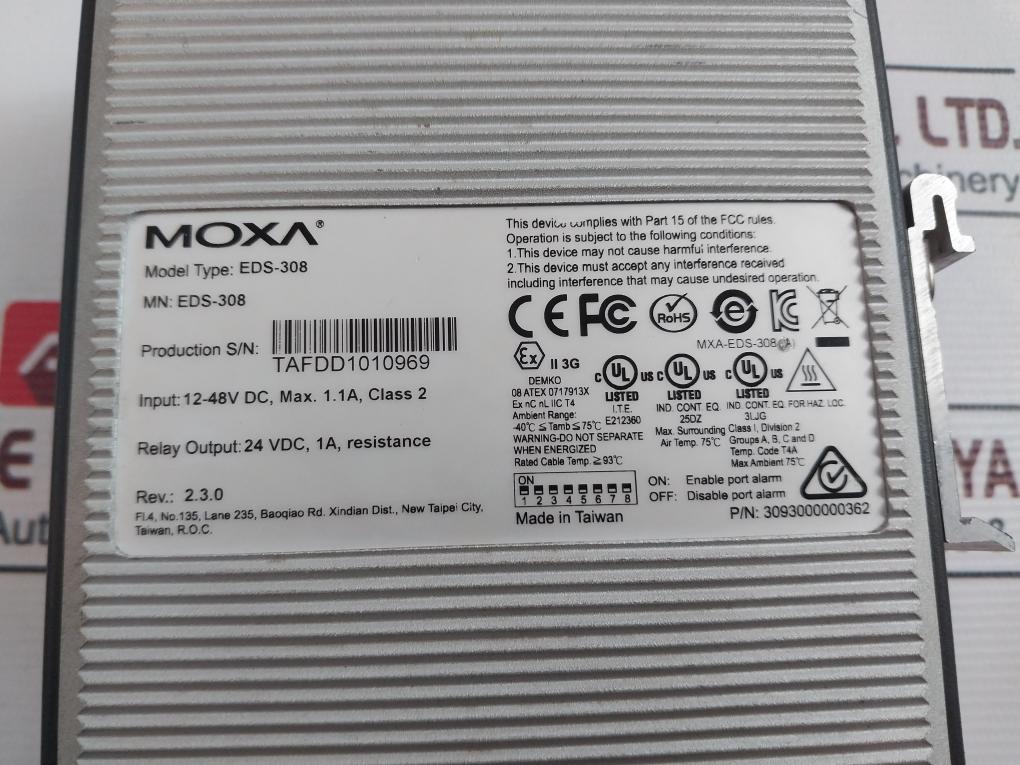 Moxa Eds-308 Industrial Ethernet Switch Rev: 2.3.0