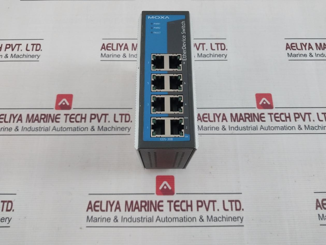 Moxa Eds-308 Industrial Unmanaged Ethernet Switch P/N: 1201003084013