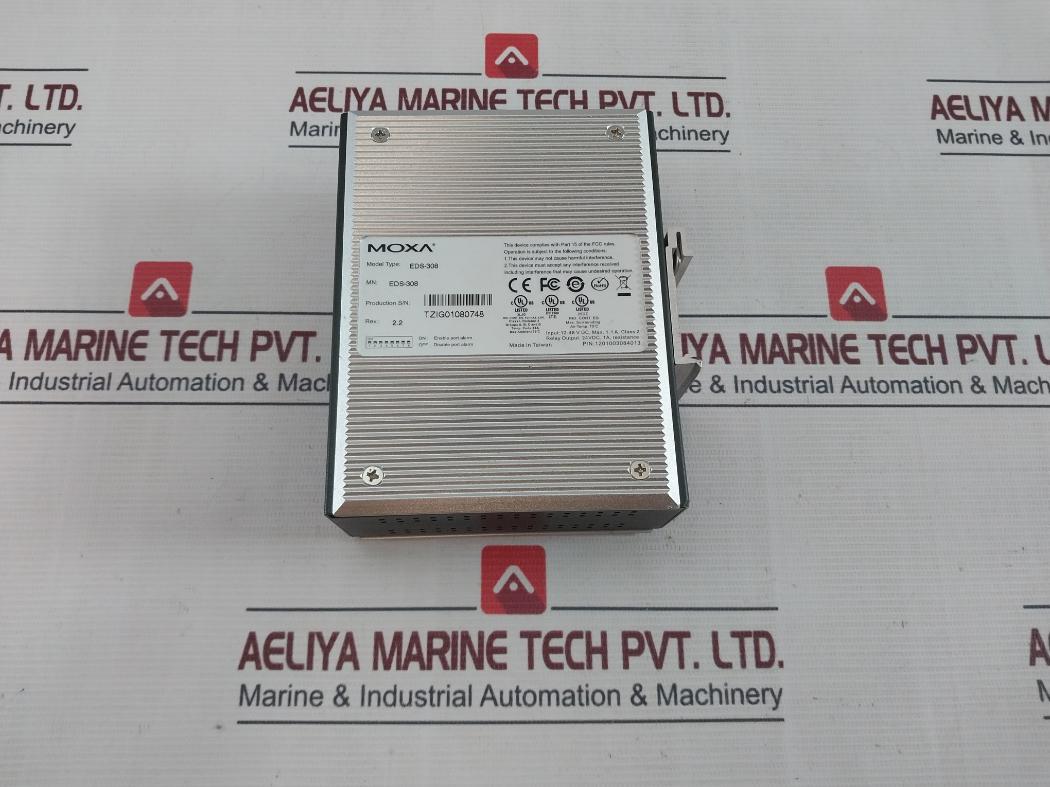 Moxa Eds-308 Industrial Unmanaged Ethernet Switch P/N: 1201003084013