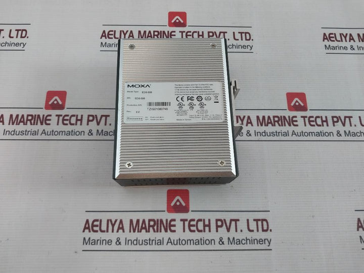 Moxa Eds-308 Industrial Unmanaged Ethernet Switch P/N: 1201003084013
