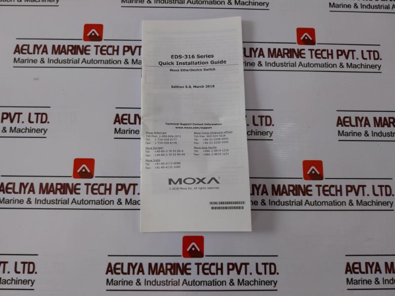 Moxa Eds-316-ss-sc-t Industrial Ethernet Switch 12/24/48 Vdc Rev 2.2.0 E212380