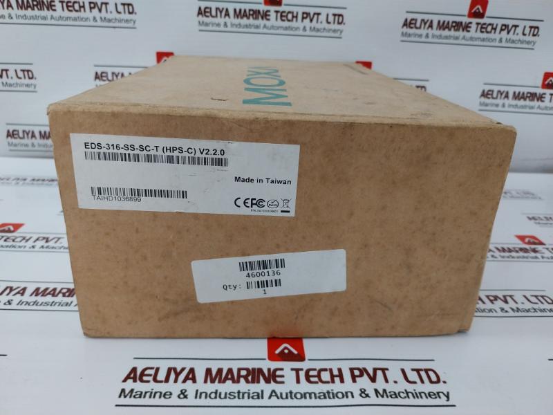 Moxa Eds-316-ss-sc-t Industrial Ethernet Switch 12/24/48 Vdc Rev 2.2.0 E212380