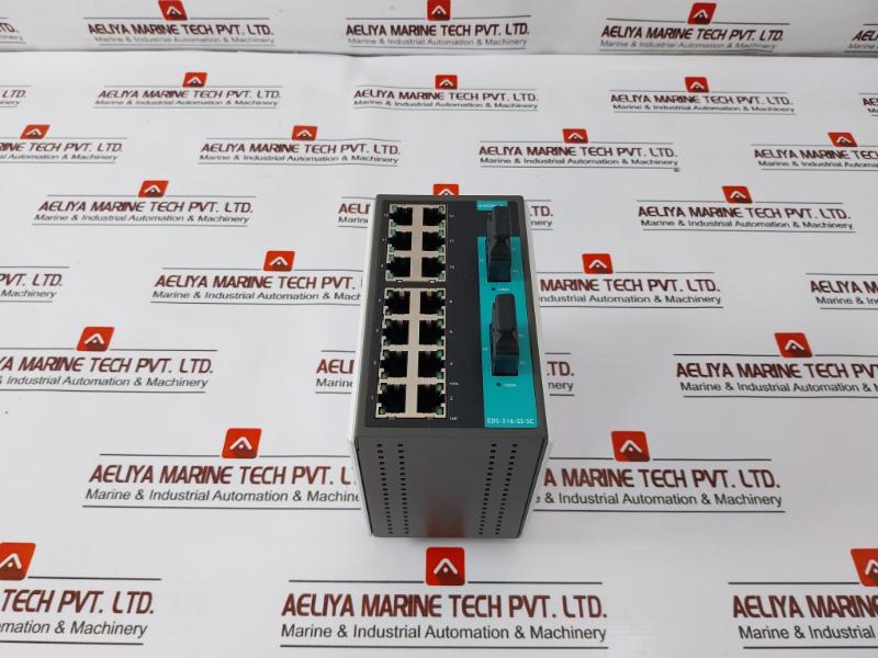 Moxa Eds-316-ss-sc-t Industrial Ethernet Switch 12/24/48 Vdc Rev 2.2.0 E212380