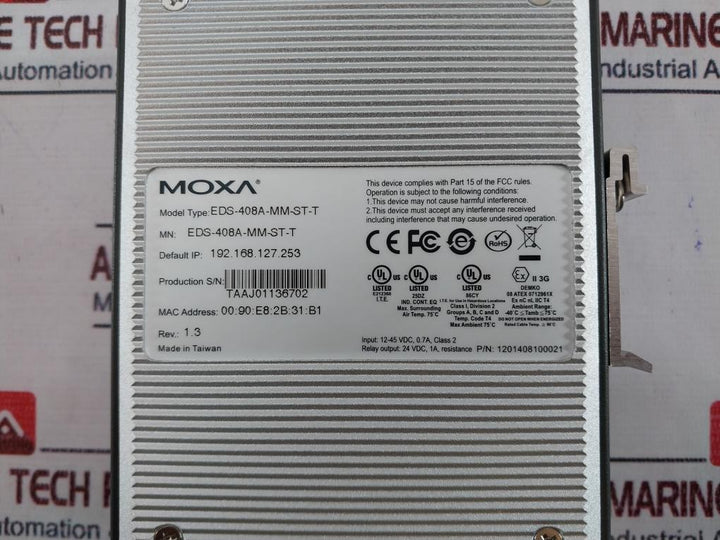 Moxa Eds-408a-mm-st-t Etherdevice Switch 1201408100021/942922-062