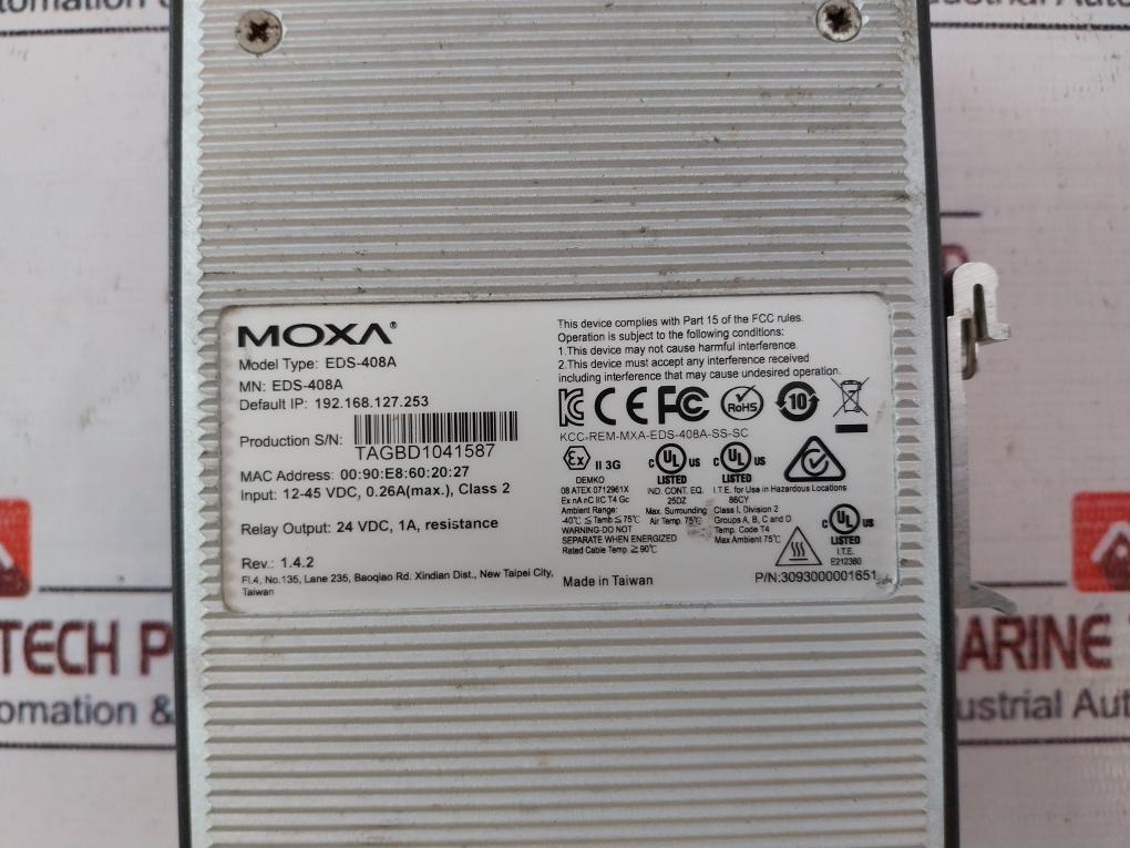 Moxa Eds-408A Ethernet Switch 3093000001651