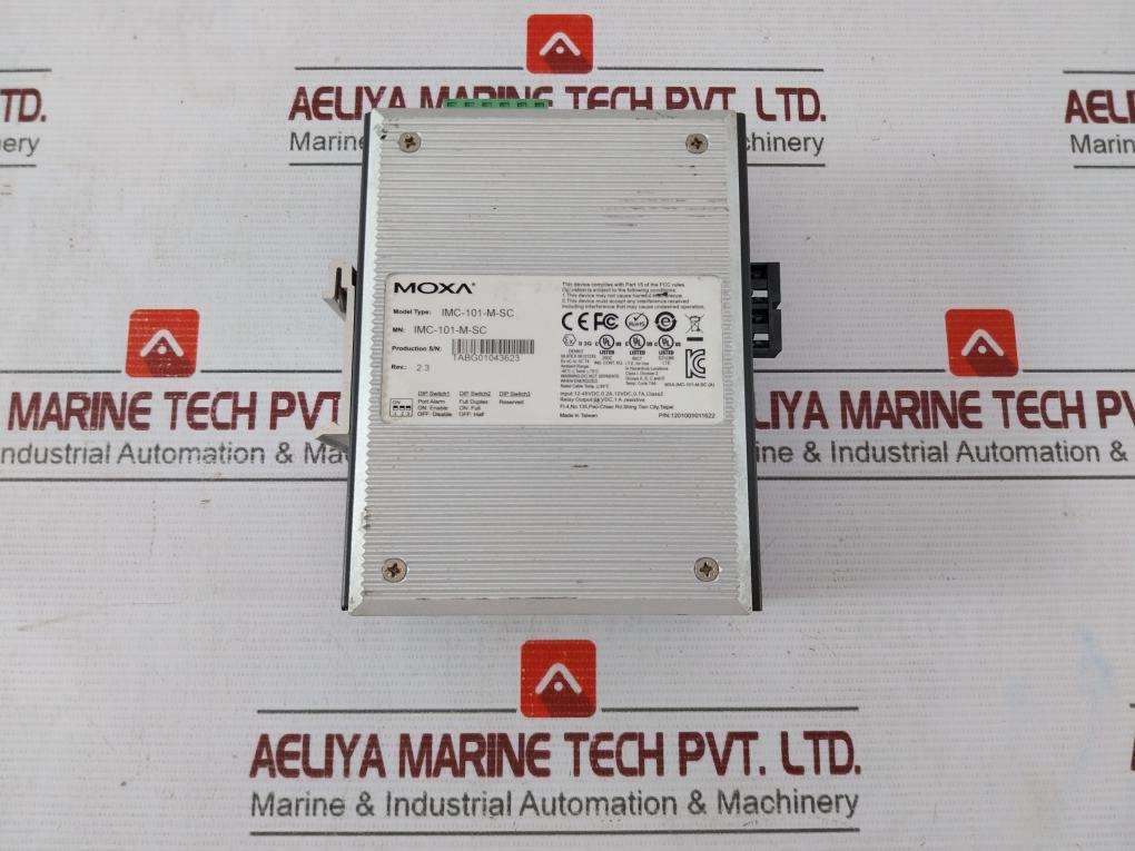 Moxa Imc-101-m-sc Industrial Media Converter 1201001011622 Rev: 2.3 12-48 Vdc