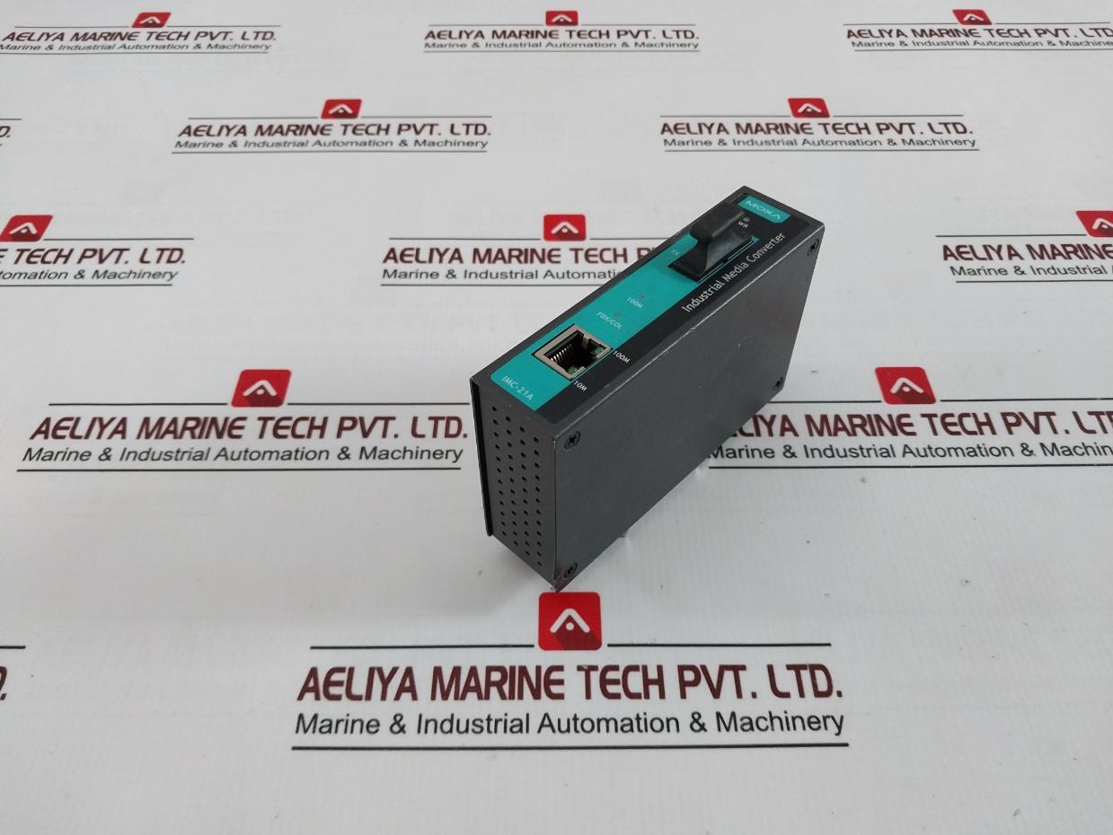 Moxa Imc-21A-s-sc Industrial Media Converter 3093001000385 Rev: 1.0.1, 12-48Vdc