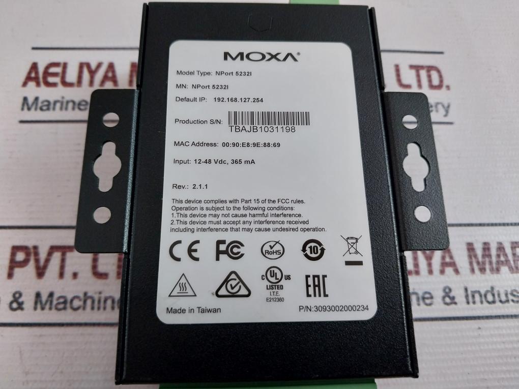 Moxa Nport 5232I Serial Device Server – Aeliya Marine Tech