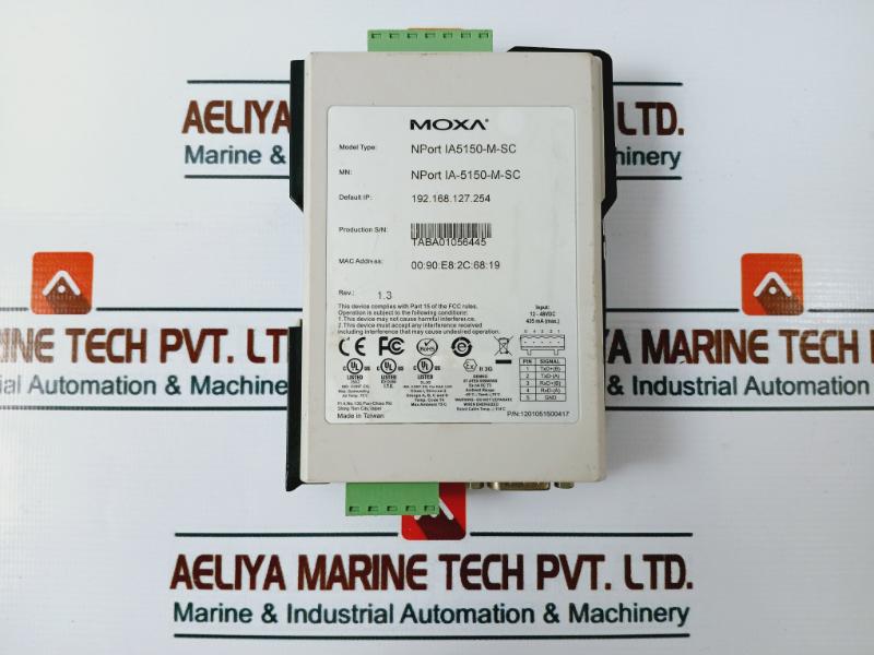 Moxa Nport Ia5150-m-sc Connector 1201051500417, 12-48Vdc