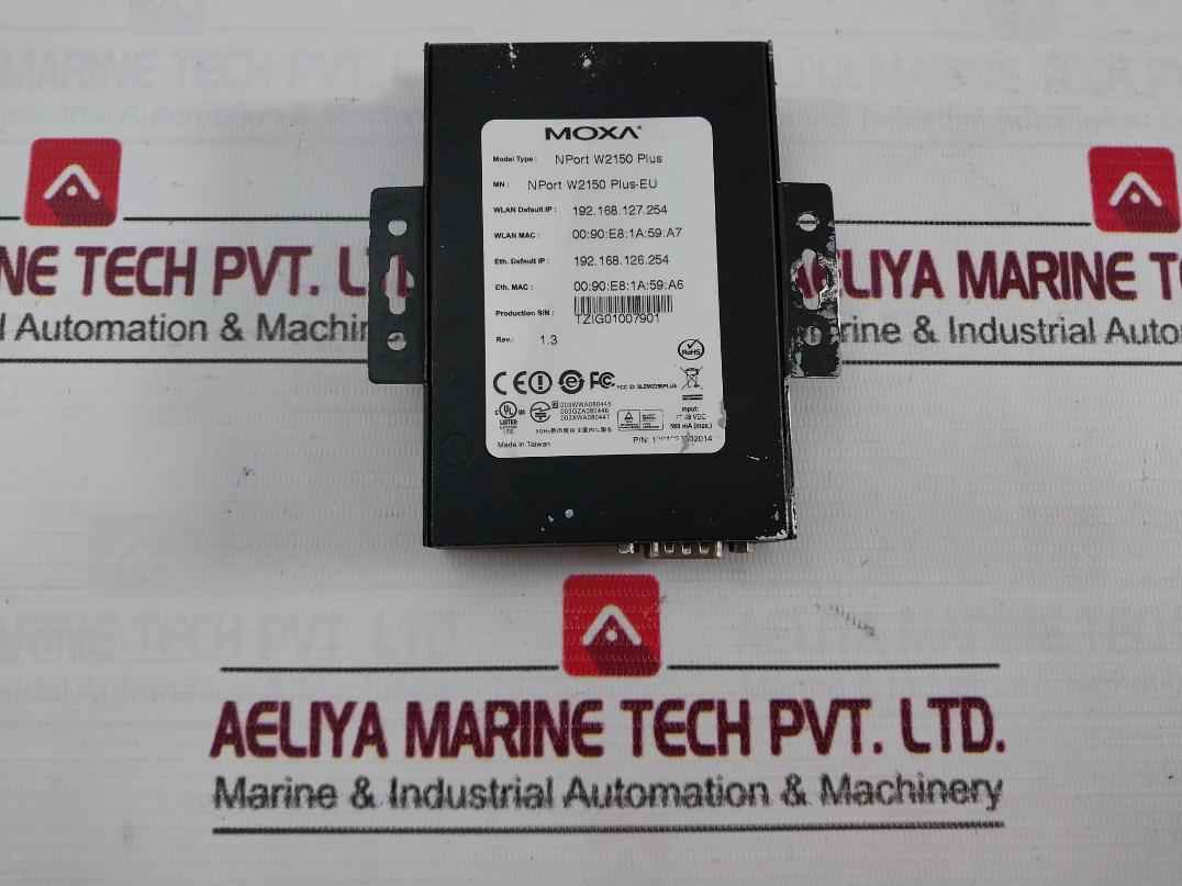 Moxa Nport W2150 Plus Wireless Serial Device Server 12-48Vdc 560 Ma 1.3