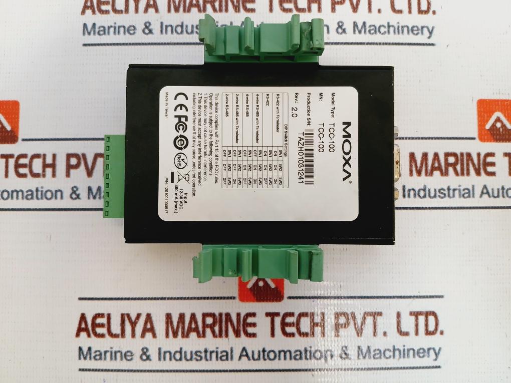 Moxa Tcc-100, Rs-232 To Rs-422/485 Converter 12-48Vdc