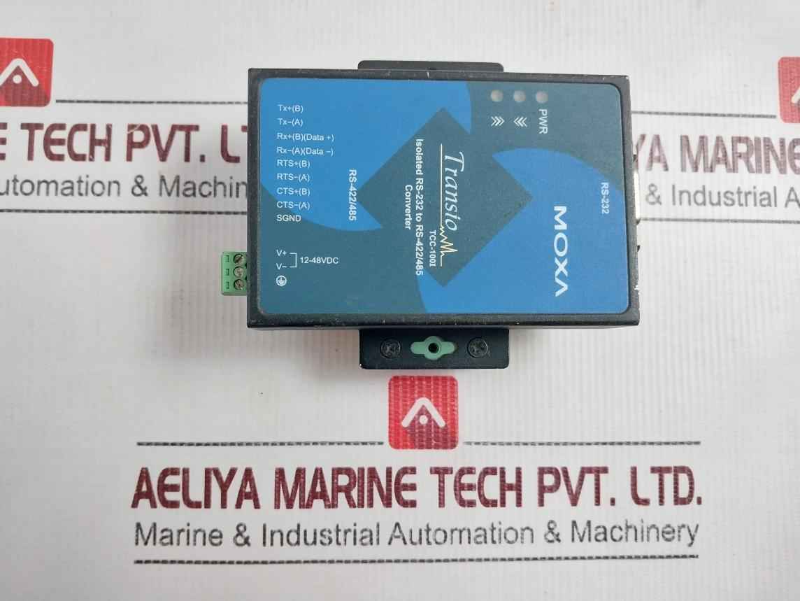 Moxa Tcc-100i Isolated Rs-232 Rs-422/485 Converter 12-48vdc 150 Ma 3093002000411