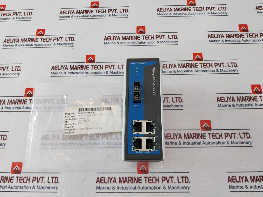 Moxa Technologies Eds-305-m-sc Unmanaged Ethernet Device Switch 702631 Rev 2.2