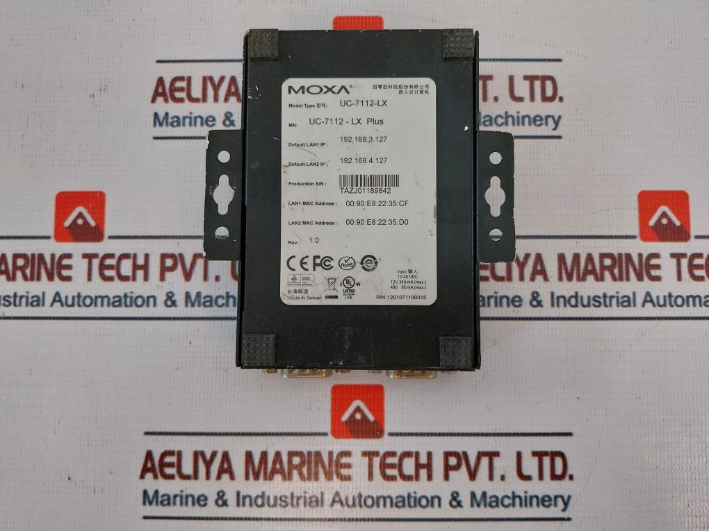 Moxa Uc-7112-lx Plus Universal Communicator Rev: 1.0