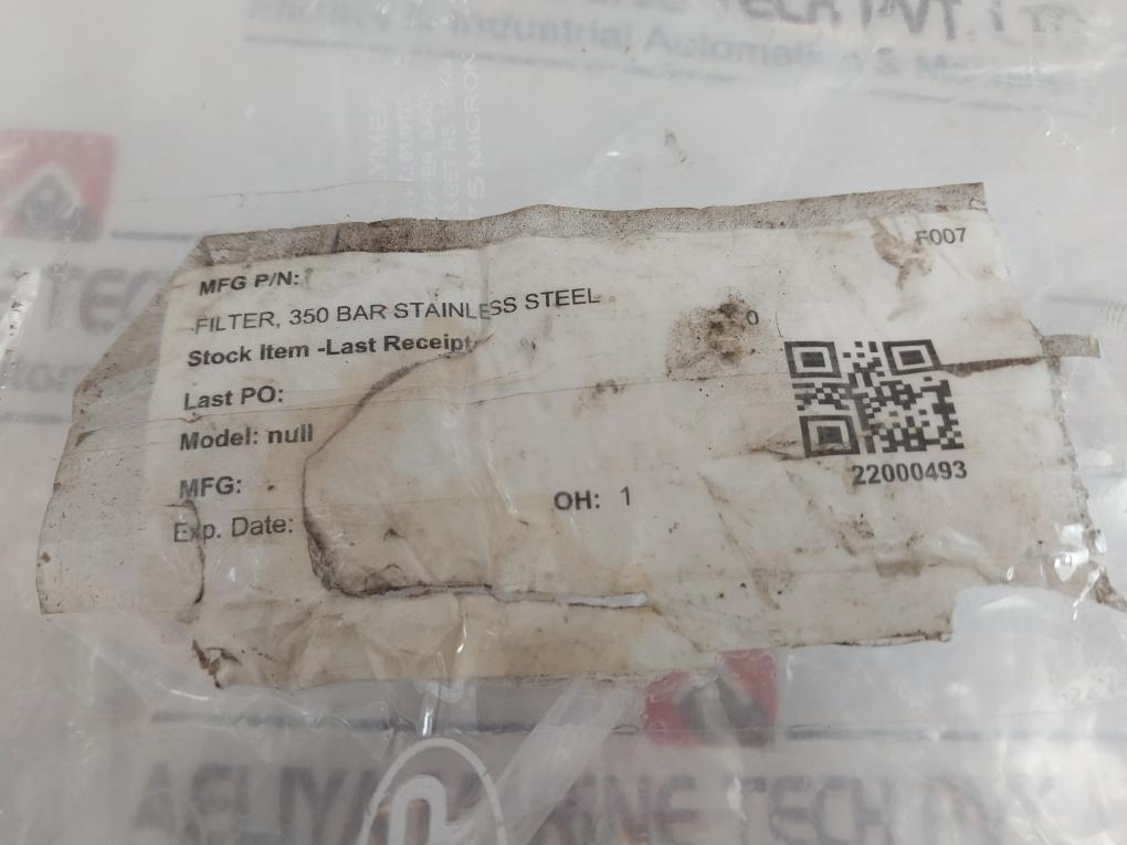 Mp Filtri Fzp 0392Baa2A10Zp01 In-line Stainless Steel Pressure Filter (350 Bar)