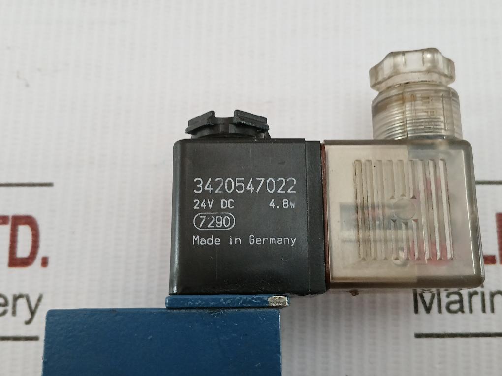 Mpm Pneumatic Directional Valve 3722250220 Rexroth 24V Dc 4.8 W