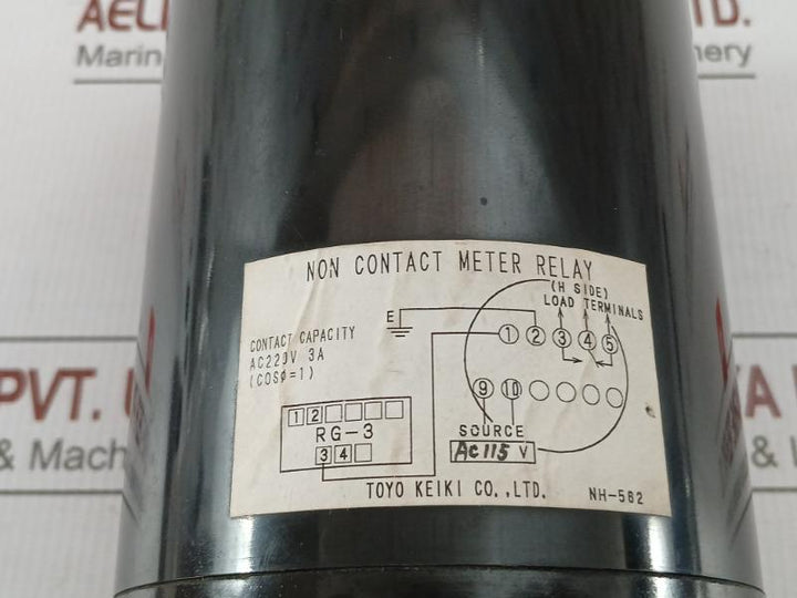 Mpv-11 Non-contact Meter Relay 0 TO 5 ∞ MΩ Toyo Keiki