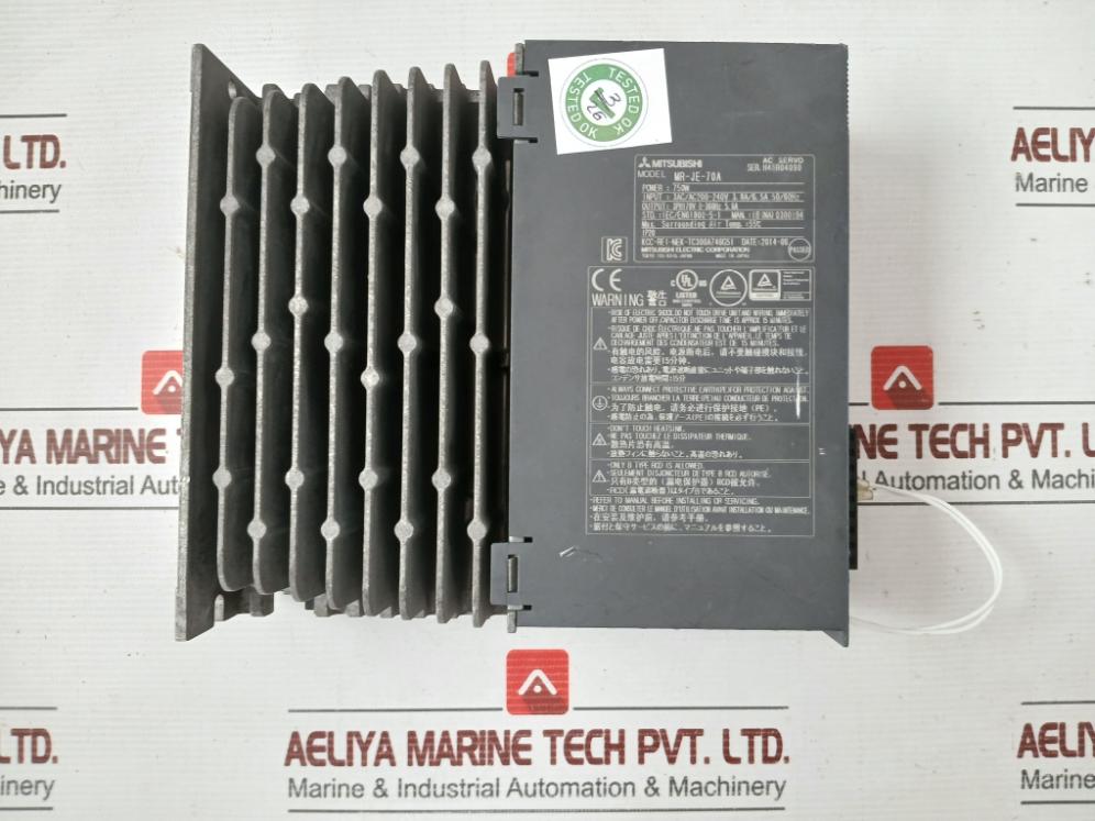 Mr-je-70A Servo Driver Input: 3Ac/Ac200-240V 3.8A/6.5A 50/60Hz Ip20 Mitsubishi