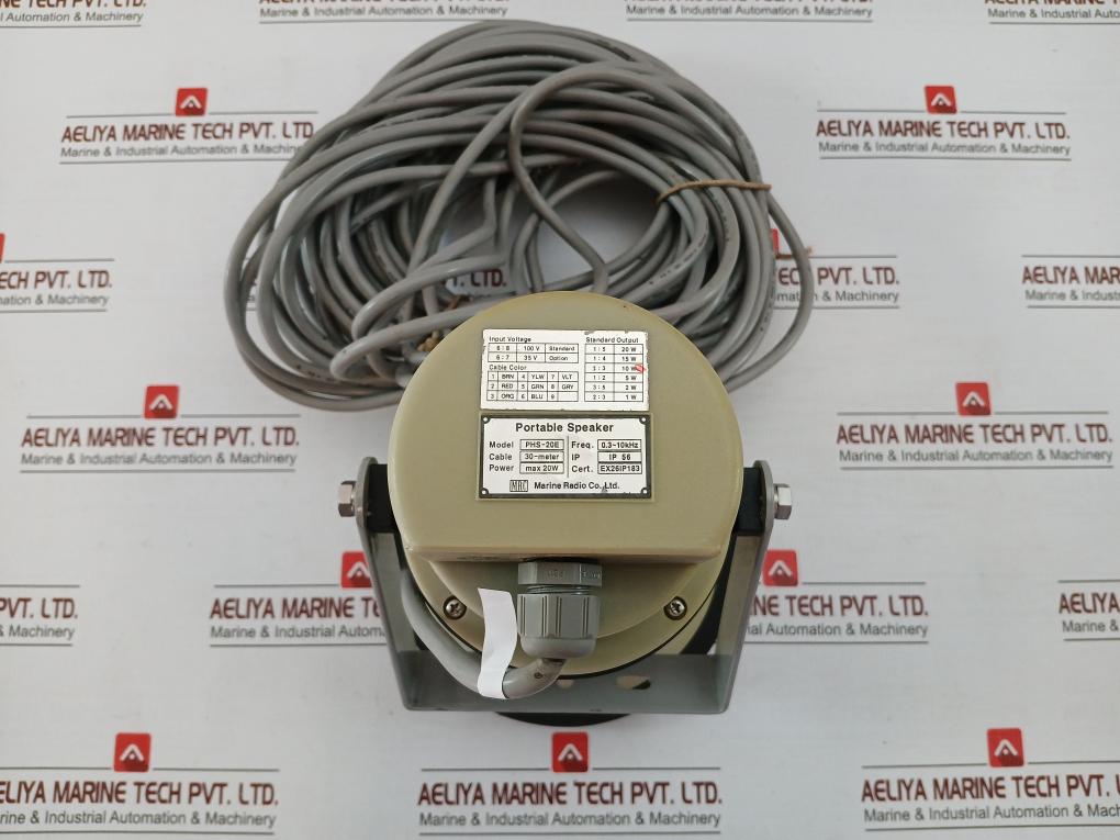 Mrc Ip56 Table Marine Speaker Horn Alarm Unit Cable Lenth 30 Meter Phs-20E